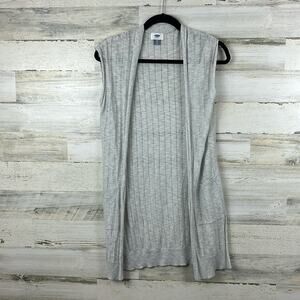 Old Navy Women’s XS Light Gray Lightweight Sleeveless Cardigan